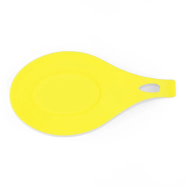 fluorescent yellow Многофункциональная силиконовая ложка, коврик для отдыха, пищевой силикагель, ложка, коврик, устройство, кухонная утварь, кухонная посуда - Цвет: fluorescent yellow