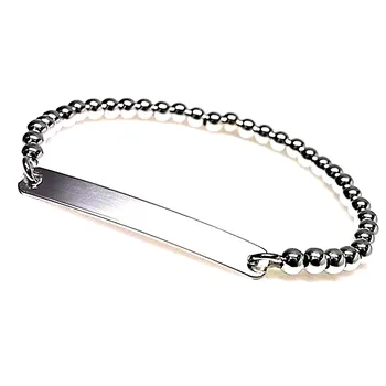 

Law silver bracelet 925m sheet 40x5mm. Balls 4mm. Elastic [AB0244GR] -Customizable-RECORDING INCLUDED IN THE PRICE