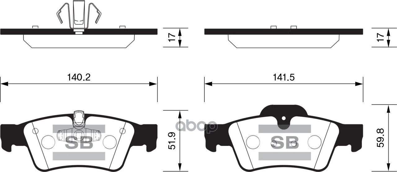 Колодки Тормозные Mercedes-Benz W164 Ml 05/W251 R-Class 06 Задние Sangsin Brake Sp2190 Sangsin brake арт. SP2190
