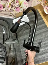 Quyanre-grúa filtrada para cocina, grifo con filtro de agua de rotación 360, mezclador de fregadero de tres vías, color negro mate