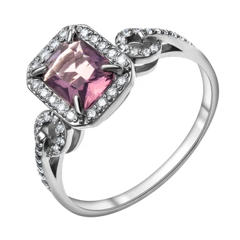 

Silver ring with crystal