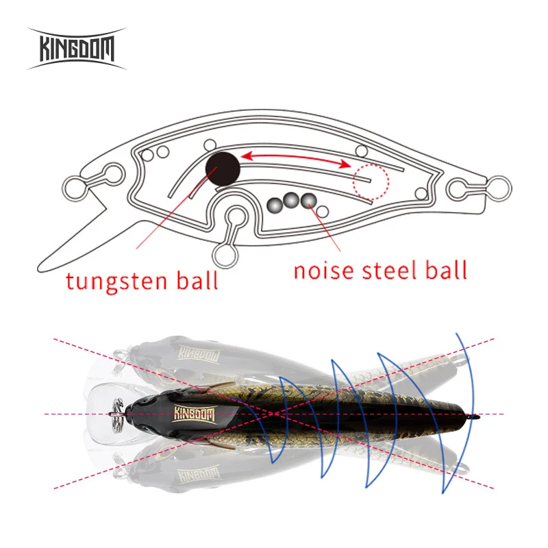Kingdom Fishing жесткие приманки тонущие гольян воблеры Джеркбейт кренкбейт 55 мм 6,5 г пластиковые приманки Четыре цвета модель 7501