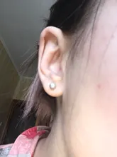 KAMERAON de marca Original de plata 925 pendientes con tuerca para mujeres ronda de esmalte de astigmatismo joyería de moda de oro mujer amentos