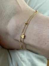 IPARAM-tobillera Bohemian en capas para mujer, tobillera de corazón, pulsera de tobillo para pie, cadena de pierna para mujer 2021