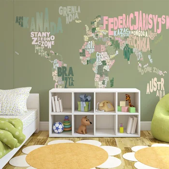 

Wall mural-Poland. Continents. World. -200x154 cm