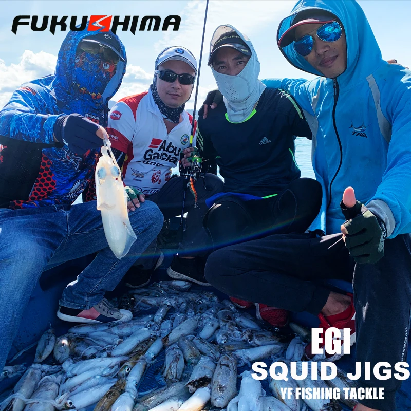 FUKUSHIMA 3,5 SQUID JIGS GLOW EGI LURE FISHING WOOD SHRIMP BAIT SHARP HOOKS 21GRAMS CUTTLEFISH OCTOPUS BOOT AND ROCK FISHING – Detail 7