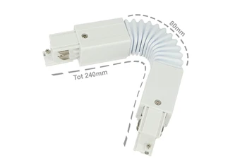 

Joint connector Curvabile L shape White color for bar track system phase CB40103