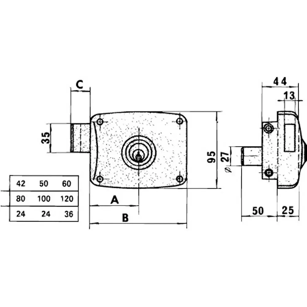 Blocco Lince 5125-Ap/120 Sinistro