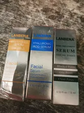 LANBENA-suero facial con vitamina C, ácido hialurónico, acné hidratante de blanqueamiento, para el cuidado de la piel tratamiento reparador, suero para arrugas antienvejecimiento