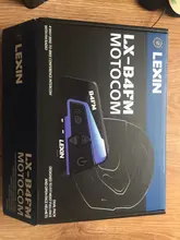 2 uds Lexin B4FM de 4-vias  Bluetooth intercomunicador para casco de motocicleta auriculares manos libres inalámbrico cascos intercomunicadores moto música con FM radio y DSP tecnologia de cancelación de ruido
