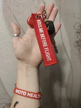 Llavero KISS ME BEFORE, 1 pieza, regalo Aviación, equipo de vuelo, bordado, llavero con etiqueta