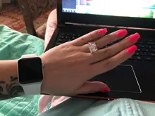 Jewepisode-anillos de compromiso de boda para mujer, joyería de plata sólida 925, Diamante de moissanita de imitación, anillo del Día de San Valentín para fiesta