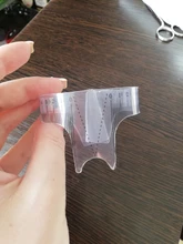 1PC reutilizables Semi permanente regla para cejas medida herramienta regla guía para cejas Microblading Calliper plantilla maquillaje