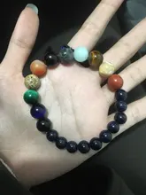 Pulsera de piedra Natural de galaxia para hombres y mujeres, pulsera curativa de constelaciones de los once del universo, joyería misteriosa