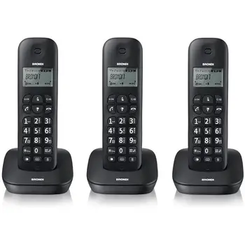 

DECT Cordless phone Gala Trio 20 numbers 3 phones black color-ItaliaBRONDI27.82