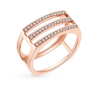 

Gold ring with diamonds sunlight sample 585