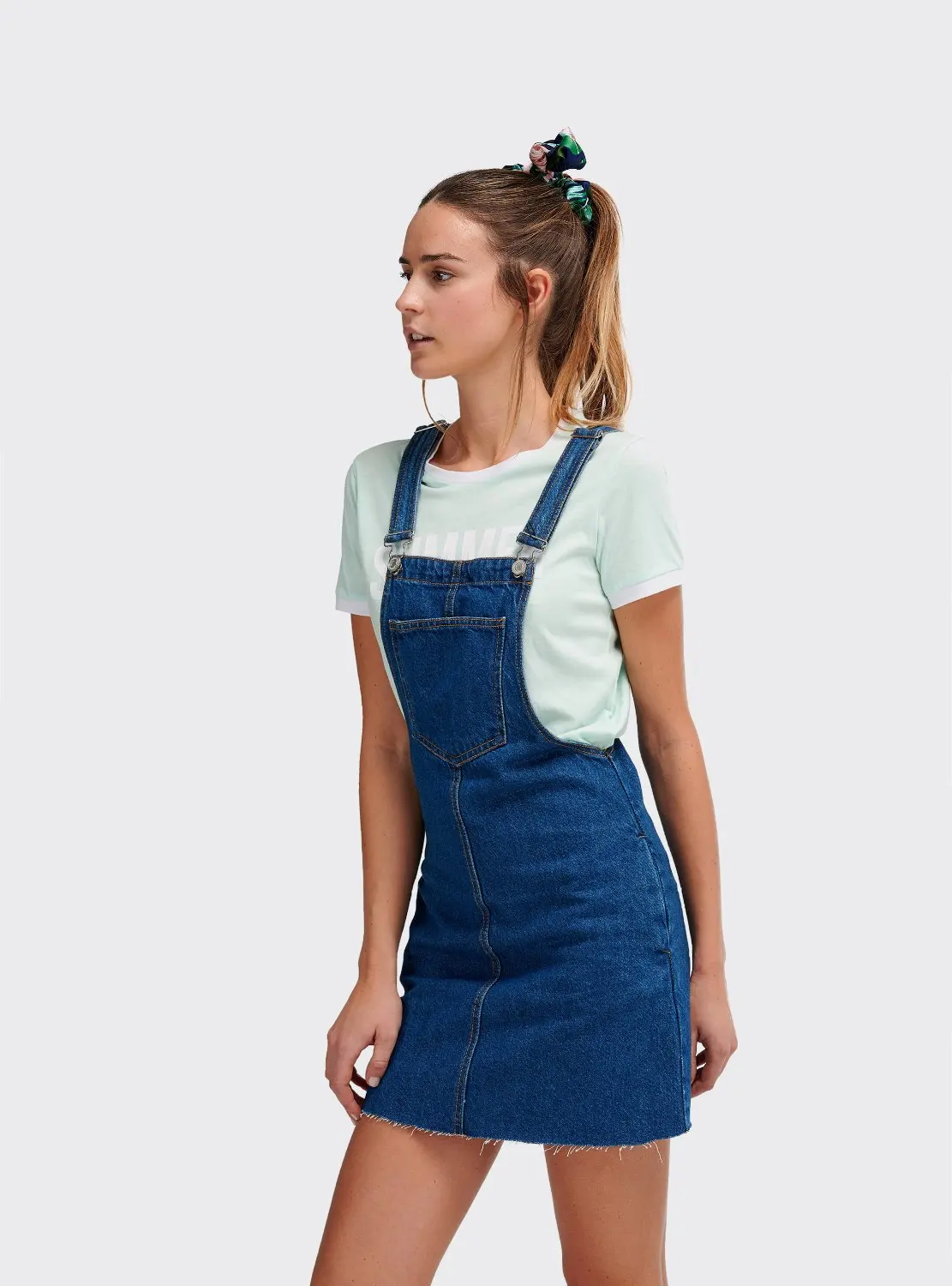 pinafore dress jeans