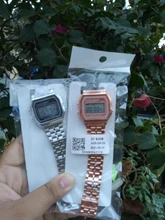 Relojes digitales de lujo para Mujer, pulsera de eslabones de acero inoxidable a la moda, Reloj electrónico de negocios para hombre y Mujer