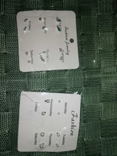 Set-Of-Earrings Jewelry Square Leaf Pearl Heart-Star Korean Small Women for Seven/Days/Girl/..