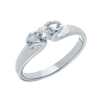 

Silver ring with cubic zirconia sunlight sample 925