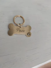 Llavero con chapa de identificación de mascota personalizada antipérdida, colgante con nombre de identificación de mascota grabado para Collar de cachorro de gato, accesorios para mascotas