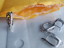 Ganchos de cierre de pendientes para mujer, accesorios de joyería hechos a mano, diseño de moda, ganchos para pendientes hueca