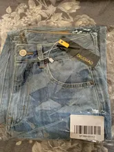 Mom Jeans Leg-Trousers Straight-Pants Washed Boyfriends Cowboy Vintage High-Waist Wide