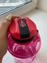 QuiFit-botella de agua de 3,78l, 2,2 L, 1,3 L, 128oz, galón, con pajita de plástico transparente, herramienta de gimnasio, jarra, taza deportiva gratis de BPA