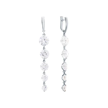 

Silver earrings with cubic zirconium sunlight sample 925