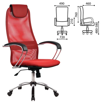 

Office chair Metta bk-8ch, mesh fabric, Chrome, red, 80425
