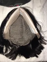 Celie Bob-Peluca de cabello humano liso con encaje frontal, postizo de pelo liso con cierre de 4x4 de densidad 150
