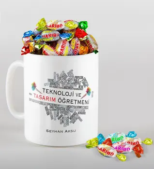 

Personalized Technology and Design Öğretmeni Mug and Haribo Candy Gift Set