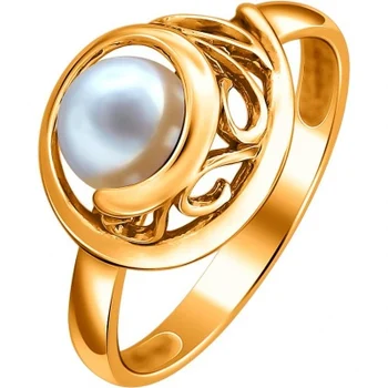 

Esthete ring with silver pearls with gilding