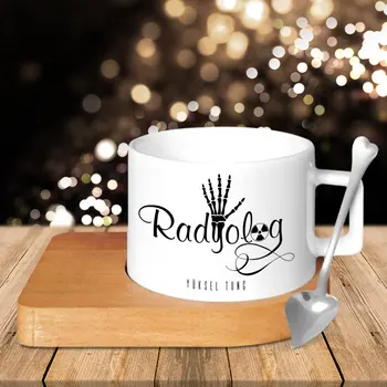 

Personalized Professional Radiologist Wood Altlıklı Ceramic Cup