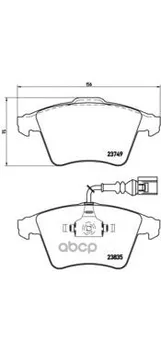 

Brake disc pads front. VW Touareg (7LA 7l6 7l7) 10/02-05/10 Brembo art. p85090