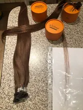K.S Wigs-extensiones de cabello humano Remy de punta plana preconsolidada, cápsulas rectas de doble estiramiento, cabello de fusión de queratina de 24 pulgadas, 1 g/h