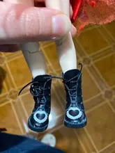 Botas para muñecas Blythe de 3,2 cm, Mini zapatos de cuero para muñecas Blyth Azone BJD 1/8, accesorios de títere zapato informal
