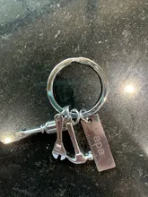 Llavero con diseño de letras de papá, destornillador de martillo creativo, llavero de llave inglesa, decoración de bolso, colgante con borla, regalos para el Día del Padre