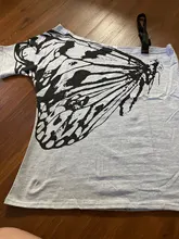 Camiseta Sexy con estampado de mariposa para mujer, camisas ajustadas de algodón con hombros descubiertos, ropa para mujer, camisetas para mujer 2021