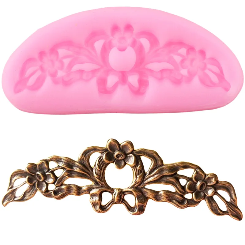 Flower Floral Swag Border Silicone Mold Scroll Relief Cupcake Topper Fondant Cake Decorating Tools Candy Chocolate Gumpaste | Дом и сад