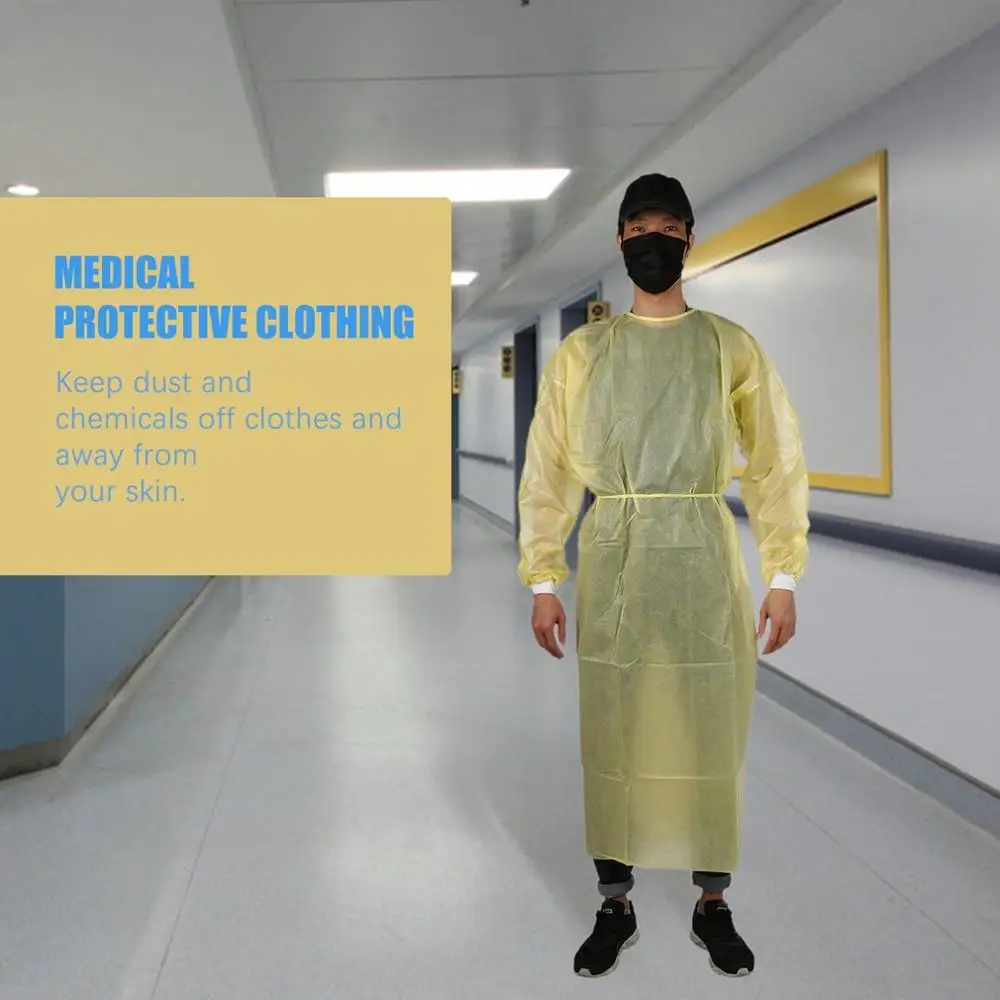 

Disposable Coverall Dust Spray Suit Siamese Non-woven Dust-proof Clothing White Labor Safely Security Protection Clothes