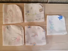 Toalla infantil de muselina para bebé, pañuelos de dos capas, toalla de 6 capas, de algodón, tejido denso, de 5 a 10 Uds.