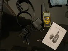 Collar de entrenamiento eléctrico para perros remoto impermeable recargable con pantalla LCD para todos los tamaños golpes vibración sonido 800m