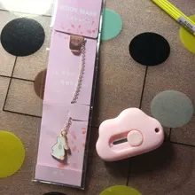 Cuchillo de utilidad Mini para estudiantes, suministros escolares Kawaii de corte de papel para oficina, 1 Uds.