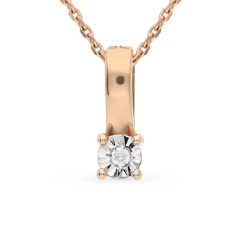 

Gold pendant with diamonds sunlight sample 585