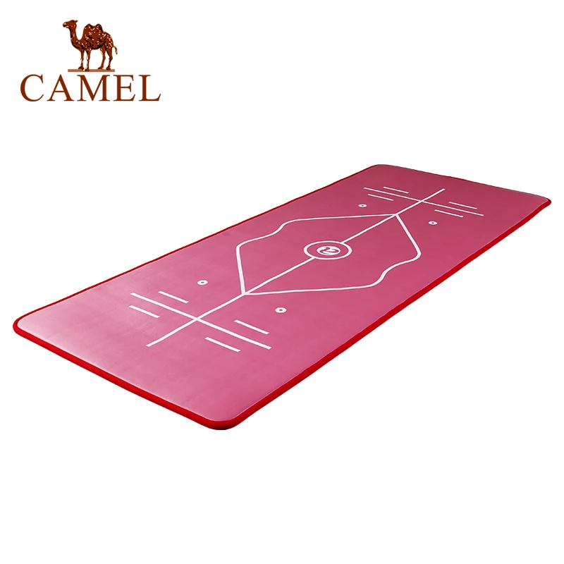 CAMEL Коврик для йоги водонепроницаемый позиция линия натуральный резиновый тренажерный зал фитнес, Пилатес складной нескользящий тренировочный NBR тренировка 185* 80cm15mm