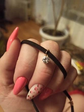 Gargantilla de Poputton con diamantes de imitación para mujer, joyería de terciopelo negro, gargantilla de cuerda, collar con colgante para mujer 2018