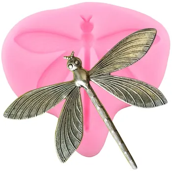

3D Dragonfly Cake Border Silicone Molds Cupcake Topper Fondant Cake Decorating Tools DIY Insect Candy Chocolate Gumpaste Moulds