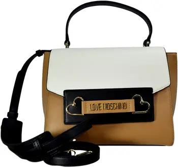 

Moschino LOVE bag PU camel/white/black JC4274PP0AKN020A