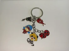 Anillos de gato negro de Anime para niña y niño, anillo con estampado verde de dibujos animados, esmalte, joyería para disfraz, regalo para fiesta